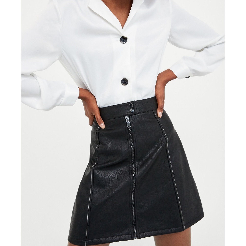 ZARA Faux Leather Skirt